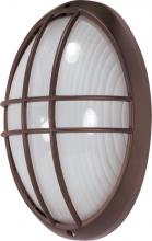 Nuvo 60/529 - 1 Light - 13&#39;&#39; Large Oval Cage Bulkhead - Architectural Bronze Finish