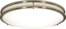 Nuvo 62/1038 - Glamour LED - 24" - Flush with White Acrylic Lens - Brushed Nickel Finish