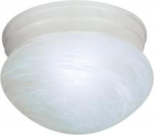 Nuvo SF76/612 - 1 Light - 8&#34; Flush with Alabaster Glass - Textured White Finish