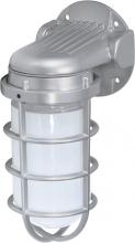 Nuvo SF76/620 - 1 Light - 10&#39;&#39; Vapor Proof - Wall Mount with Frosted Glass - Metallic Silver Finish