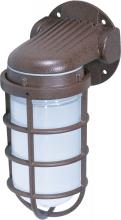 Nuvo SF76/621 - 1 Light - 10&#34; Vapor Proof - Wall Mount with Frosted Glass - Old Bronze Finish