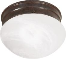 Nuvo SF76/670 - 1 Light - 8&#34; - Flush with Alabaster Glass - Old Bronze Finish