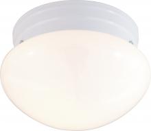 Nuvo SF77/060 - 1 Light - 8&#34; Flush with White Glass - White Finish