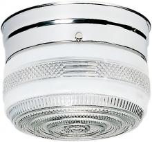 Nuvo SF77/100 - 1 Light - 6&#39;&#39; Flush with White and Crystal Accent Glass - Polished Chrome Finish