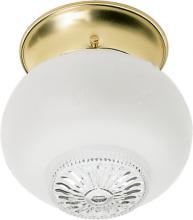 Nuvo SF77/122 - 1 Light - 6&#34; Flush Clear Bottom Glass - Polished Brass Finish