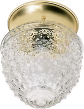 Nuvo SF77/125 - 1 Light - 6&#34; Flush with Clear Pineapple Glass - Polished Brass Finish