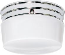 Nuvo SF77/343 - 2 Light - 8&#34; Flush with White Glass - Polished Chrome Finish