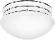 Nuvo SF77/346 - 2 Light - 10&#34; Flush with White Glass - Polished Chrome