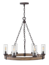 Hinkley 29206SQ-LL - Hinkley Lighting Sawyer Series 29206SQ-LL Exterior Chandelier (Incandescent or LED)