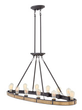 Hinkley 4396BZ - Hinkley Lighting Everett Series 4396BZ Oval Chandelier