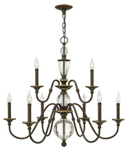 Hinkley 4958LZ - Hinkley Lighting Eleanor Series 4958LZ Double-Tiered Chandelier