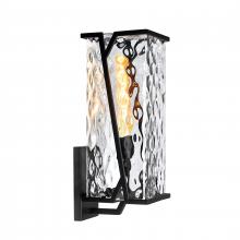 ELK Home 1250-MB-CW - Waterfall 18&#39;&#39; High 1-Light Outdoor Sconce - Matte Black