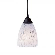 ELK Home 406-1SW - Classico 5&#39;&#39; Wide 1-Light Pendant - Dark Rust with Snow White Glass