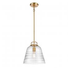 ELK Home 67886/1 - Current 12&#39;&#39; Wide 1-Light Pendant - Satin Brass