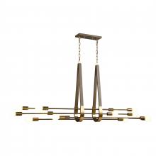 ELK Home 69327/14 - Sabine 72&#39;&#39; Wide 14-Light Linear Chandelier - Pecan with Brushed Gold