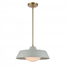 ELK Home 69525/1 - Gilman 16&#39;&#39; Wide 1-Light Pendant - Satin Brass with Powder Blue