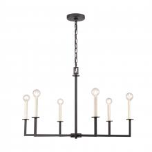 ELK Home 89876/6 - Dunne 30&#39;&#39; Wide 6-Light Chandelier - Matte Black