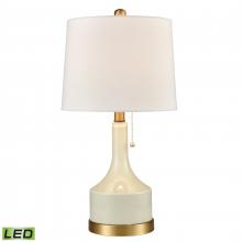 ELK Home D4312-LED - Small But Strong 21&#39;&#39; High 1-Light Table Lamp - White - Includes LED Bulb